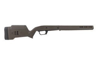 Magpul Left Hand Hunter Savage 110 Short Action Stock in OD Green has a rubber buttpad